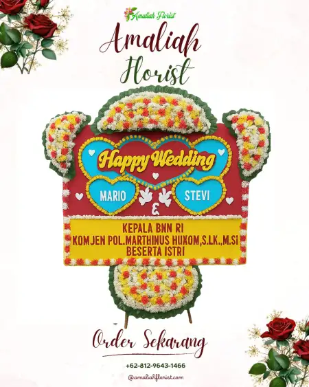 Papan Bunga Pernikahan Temayang